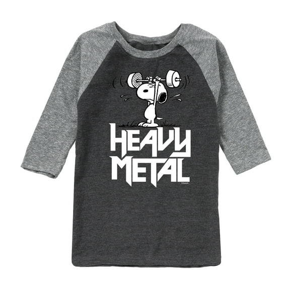 Peanuts - Heavy Metal Snoopy - Toddler And Youth Raglan Graphic T-Shirt