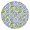 Lemon and Tile, variant on Lemon and Brush White Pattern Round Fitted Tablecloth with Elastic Edge, Waterproof Dining Table Cover for Indoor Outdoor Camping and Daily Use