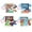 #A, variant on Crowdstage 4 Pack Soft Cloth Books Baby Books Bath Books 6-Pack for Baby Infant Toddler Kids Crinkle Squeaky Washable Chewable Non-Toxic Early Educational Giftable