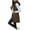 Brown, variant on Hueook Puffer Vests for Women's Casual Winter Long Puffer Stand Collar Sleeveless Puffy Jackets Coat with Pockets Blue L