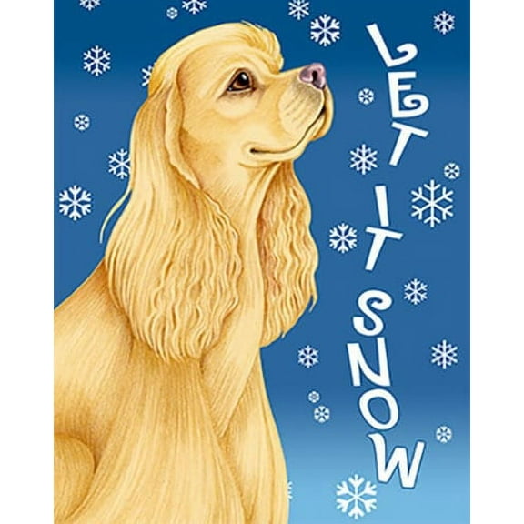 Cocker Spaniel - Best of Breed Let It Snow Garden Flag