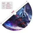 thumbnail image 2 of KLL 48" Christmas Tree Skirt Feathered Wolf Xmas Tree Skirts Mat for New Year Xmas Holiday Party Indoor Outdoor Home Decoration, 2 of 5