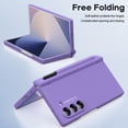 thumbnail image 7 of Allytechgroup for Samsung Galaxy Z Fold 4 Case with Stylus Pen + Pen Holder + Screen Protector, Full Body Protective Hinge Protection Rugged Case for Women Men, Purple, 7 of 7