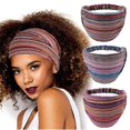 thumbnail image 1 of Diademas anchas Cakure Boho, turbantes africanos elásticos a rayas para mujeres y niñas, paquete de 3 (Set 1), 1 of 1