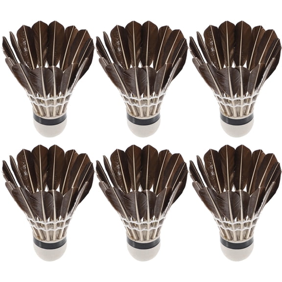 Minkissy 6Pcs Badminton Shuttlecock Wind Resistance Durable Playing Family Play