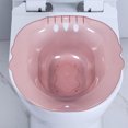 thumbnail image 1 of OULII Sitz Bath for Postpartum Care Pink Plastic Ergonomic Design 1Pack, 1 of 5