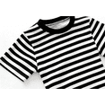 thumbnail image 3 of yillto Boys Girls Striped Tshirts Summer Basic Cotton Short Sleeve Round Neck Tee Shirts 2-12 Years, 3 of 4