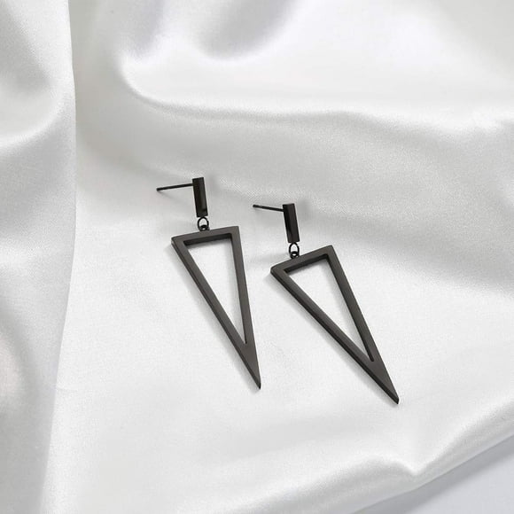 Metal Triangle Danish Drop Earrings Women's Costume Jewelry