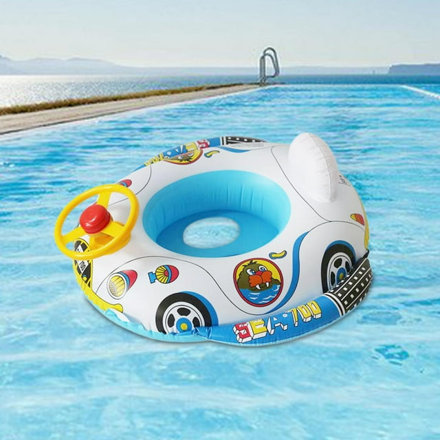 Bebé Natación Anillos Verano Surf Inflable Piscina Flotadores Asiento Azul Cola Asiento de flotador de natación