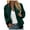 Dark Green, variant on Womens Cardigan Full Zipper Up Solid Color Crew Neck Tops Casual Loose Long Sleeve Coat Shrugs for Women Blue L