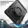 thumbnail image 3 of for Samsung Galaxy Tab S11 Ultra Case 14.6 inch, 360 Rotating Shockproof Cover with Stand, Handle, Shoulder Strap (SM-X930/X936B), Black, 3 of 7