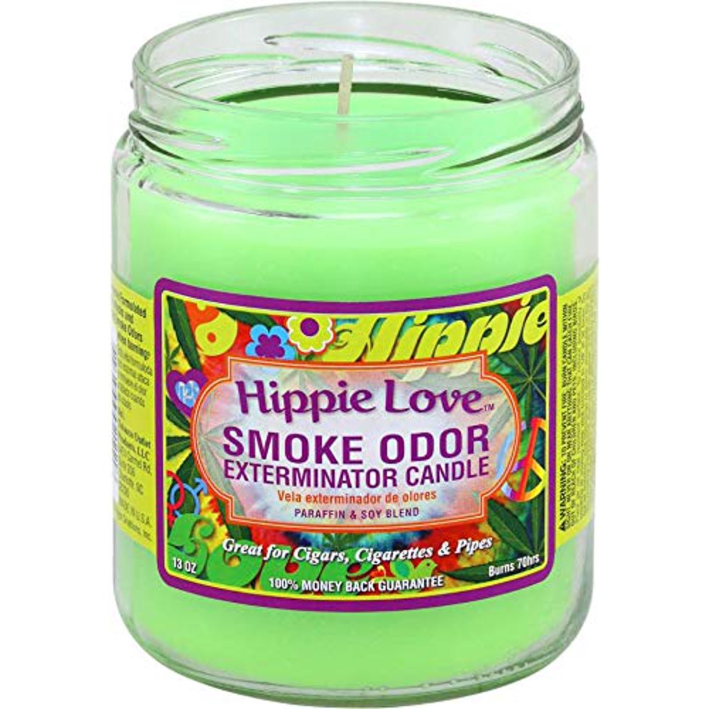 Smoke Odor Exterminator 13oz Jar Candle, Hippie Love, 13 oz Walmart