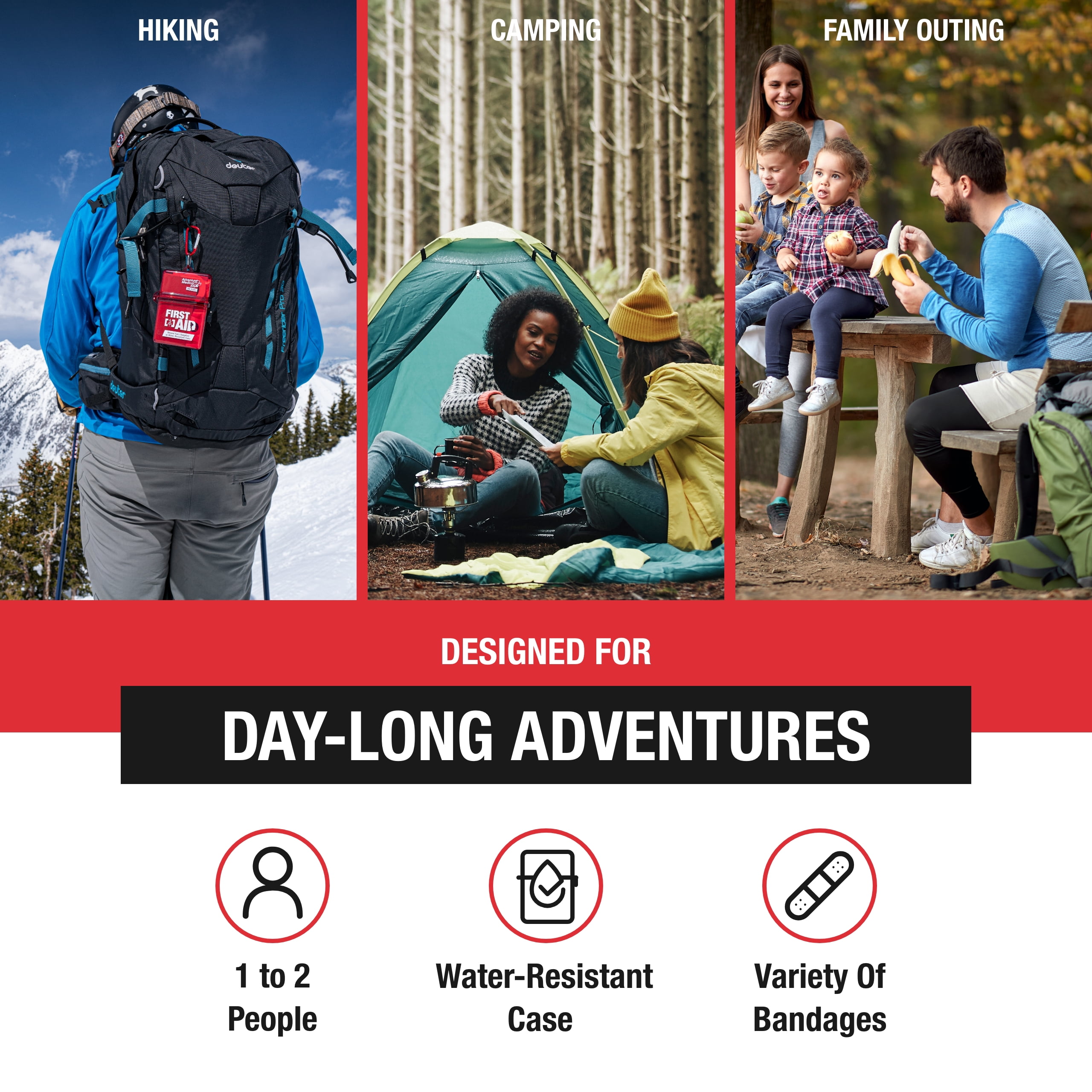 Adventure Medical Kits Adventure First Aid, Water-Resistant Kit - (Pack of 2)