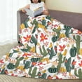 thumbnail image 6 of Sikiie Summer Cactus With Blooming Ultra-Soft Micro flannel Blanket Luxury All Seasons Warm Blanket for Bedding Sofa and Travel (4 sizes)-60"x50", 6 of 7