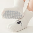 thumbnail image 6 of Zwiiyzr Newborn Baby Non Slip Grip Socks Barefoot Shoes First Walkers Toddler Boys Girls Keep Warm Kids Soft Dispensing Indoor Socks for 0-5 Years Beige, 6 of 7