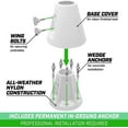 thumbnail image 4 of GoSports 500lb Equivalent Pool Deck Umbrella Anchor - Permanent Ground Anchor for Outdoor Umbrellas, Sunshades or Light Strings - White, 4 of 5
