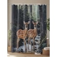 thumbnail image 4 of Deer Animal Shower Curtain, Forest River Nature Scenery Waterproof Shower Curtain Set with 12 Hooks Lightweight Washable Fabric Shower Curtains for Bathroom 72x72 Inches, 4 of 6