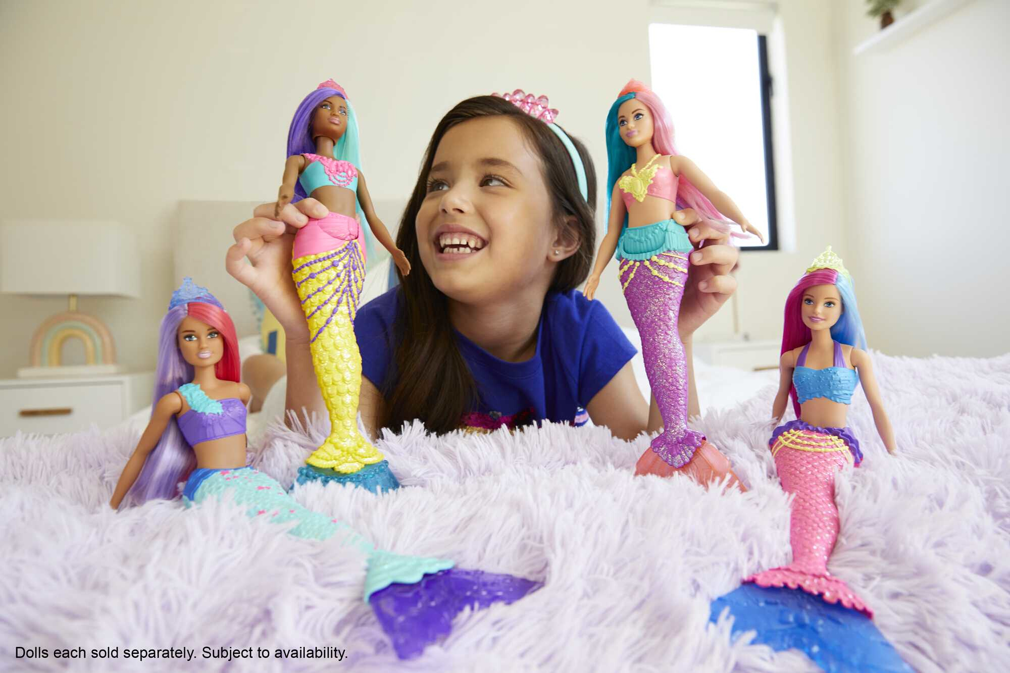 Barbie Dreamtopia Mermaid Doll with Teal & Purple Hair, Yellow Tail & Tiara Accessory - image 2 of 6