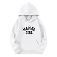 thumbnail image 3 of LUOGENLI Hoodies Girls Valentine Day Hoodies Size 14-16 Little Boys Girls Sweatshirts Long Sleeve Letter Print Hooded Pullover Toddler Kids Winter Warm Shirt Sweater Tops White 5-6 Years, 3 of 3