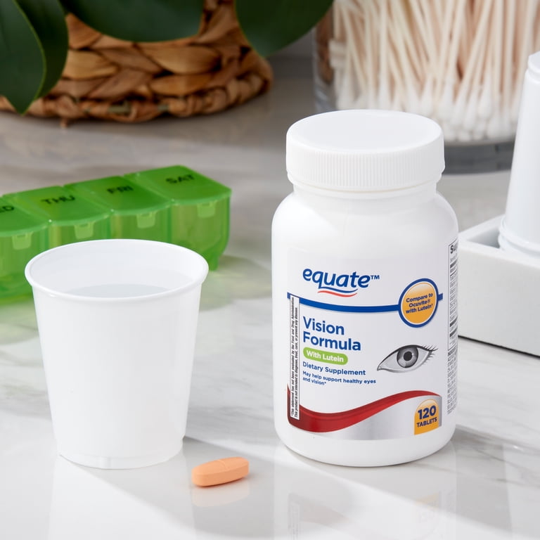 Equate Vision Formula with Lutein Tablets Dietary Supplement, 120 Count, Compare to Ocuvite® with Lutein HSA/FSA Eligible