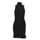 thumbnail image 2 of Txlixc Vestido de Mujer, Color Sólido Patchwork Malla Volante Transparente Sin Mangas Cuello Alto Mini Vestido Ajustado Txlixc Moda, 2 of 9