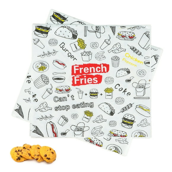 100Pcs Wax Paper Sheets for Food, Sandwich Wrapping Paper