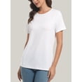 thumbnail image 4 of Womens Tops Short/Long Sleeve T-Shirts Fitted Crewneck Tee, 4 of 6