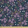 thumbnail image 1 of Navy Blue Upholstery Fabric by the Yard, Abstract Various Spring Summer Season Garden Daisy Bluebell Angelica Flowers, Decorative Fabric for DIY and Home Accents, Multicolor by Ambesonne, 1 of 5