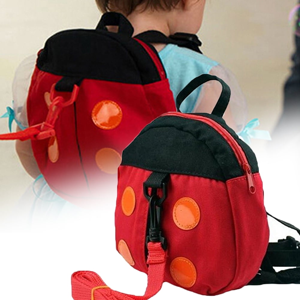 LINASHI Ladybug Walking Safety Harness Toddler Backpack Keeper Kids