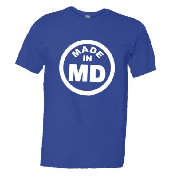 PleaseMeTees™ Mens from Born Made in Maryland MD Logo Label HQ Tee