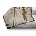 thumbnail image 3 of African Soft Flannel Fleece Throw Blanket, Vintage Themed Illustration Slim Indigenous Girl Colorful Dress, Cozy Plush for Indoor and Outdoor Use, 50" x 70", Multicolor, by Ambesonne, 3 of 6