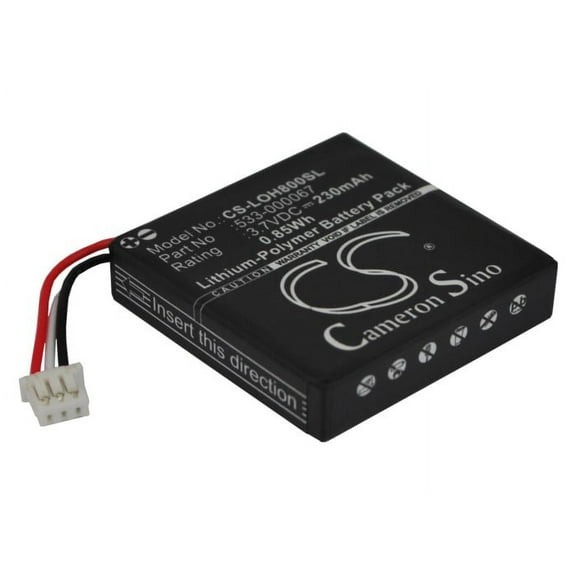 Replacement Battery for Logitech H800,PN:533-000067,AHB472625PST,L/N:1109,L/N:1110,3.7V/230mAh