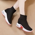 thumbnail image 1 of Women‘s Elastic High-Top Thick-Soled Round Toe Platform Sneakers with Height-Increasing Socks 2024, 1 of 5