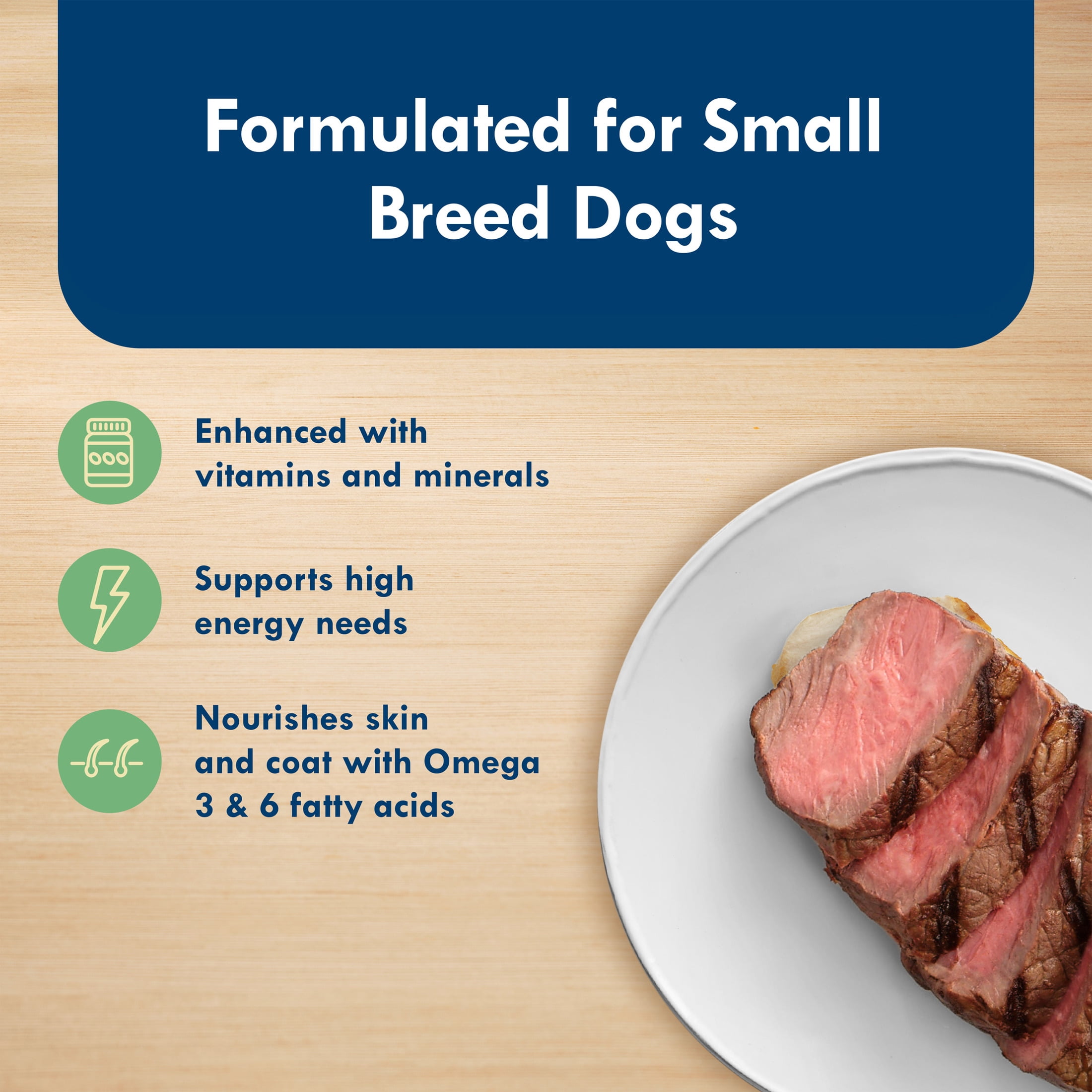 (12 pack) Blue Buffalo Delights Small Breed Natural Wet Dog Food, NY Strip in Gravy, 3.5-oz. Cup