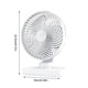 thumbnail image 4 of Wmhnj Ventilador de escritorio silencioso y ajustable de 4 velocidades con alimentacin USB, cabezal oscilante para escritorio de oficina y dormitorio, refrigeracin personal, 4 velocidades, diseño, 4 of 8