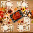 thumbnail image 5 of DAZLUTE 200 Pcs Fall Paper Plates and Napkins,Harvest Party Paper Plates , Maple Leaves Thanksgiving Party Supplies, Disposable Dinnerware Set, 5 of 9