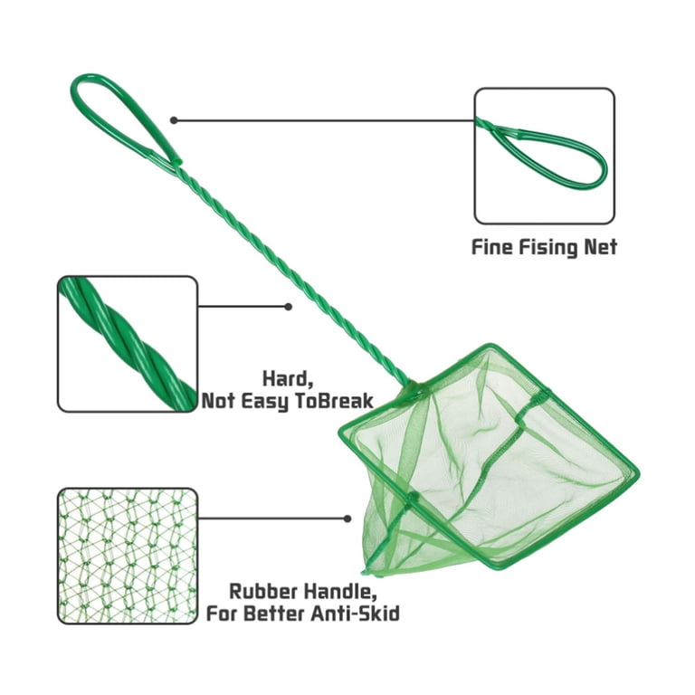combo fishing net and brush Fine Mesh Pool Skimmer & Pool Kit, Durable Pool Cleaning Kit Includes Pool Net Skimmer with Sturdy Frame &17.5