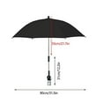 thumbnail image 7 of 32 Inch UV Protection Beach Chair Umbrella, Water Proof Chair Umbrella with Clamp, Universal Adjustable Beach Chair Umbrella for Beach Chair Stroller Wheelchair Patio(Black), 7 of 7