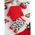 thumbnail image 2 of Christmas Baby Girl Boy Outfit Embroidery Romper Xmas Santa Claus Pant 1st Christmas Clothes Fall Casual Toddler Set, 2 of 6