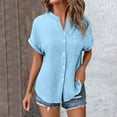 thumbnail image 6 of ZJXFGS Business Casual Tops for Women Blouses for Women Casual Fall Womens Blouses for Work Professional Blouses for Women Trendy Tops for Women 2025 Sky Blue L, 6 of 9
