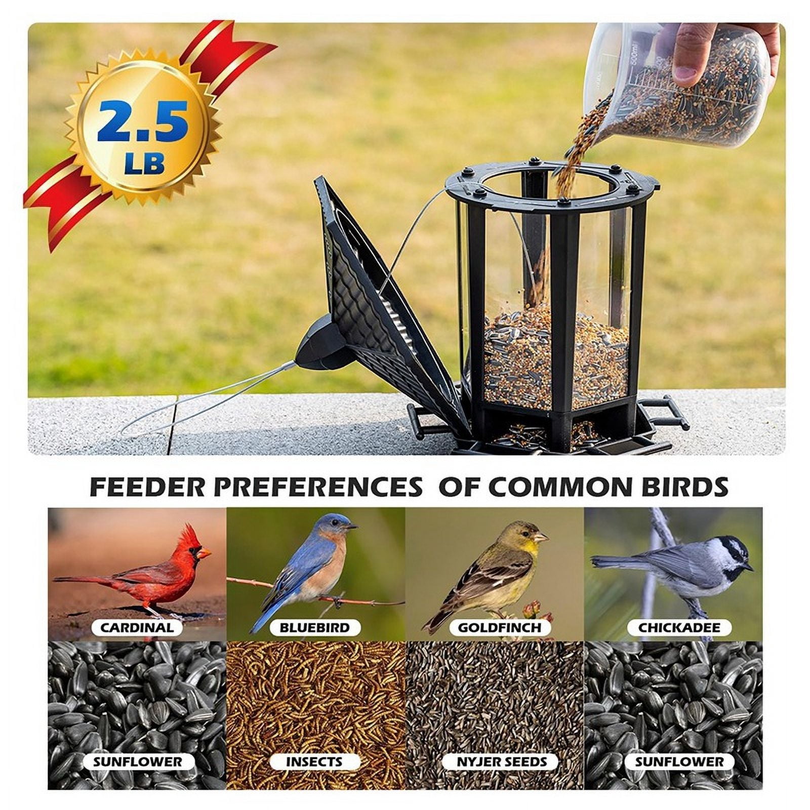 2 Pack Bird Feeders for Outdoor Hanging, Retro Pagoda Design Fun Installation Bird Feeder, Attracting Wild Birds