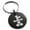 Black, variant on Stainless Steel Inoue Samurai Crest Engraved Small Medallion Circle Charm Keychain Keyring