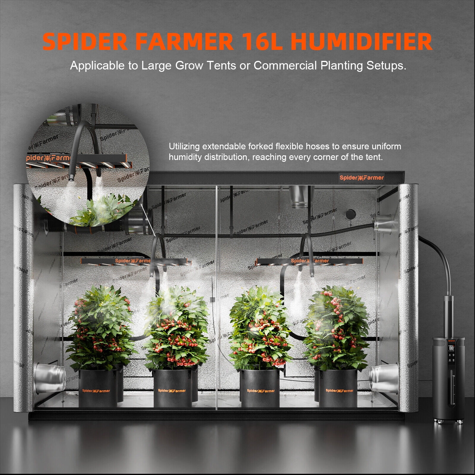 Spider Farmer 16L Air Humidifier Mist Purifier Indoor for Commercial Plant Grow