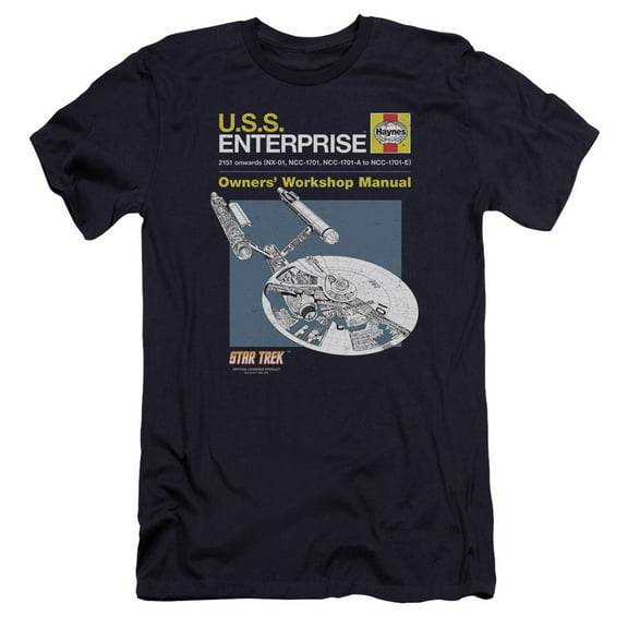 Star Trek - Enterprise Manual - Premium Slim Fit Short Sleeve Shirt - Large