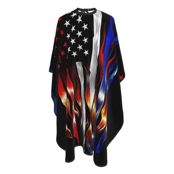 Distressed America Flag Art Barber Cape 66"x55" Salon Hair Cutting Haircut Cape Color Capes Stylist HairdresserApron