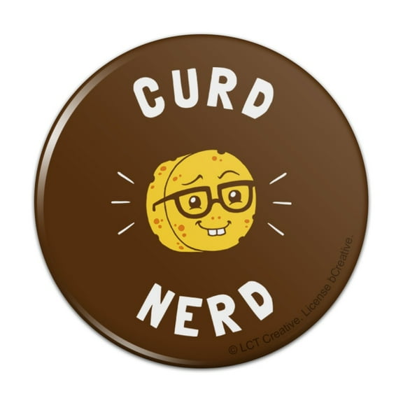 Curd Nerd Cheese Funny Humor Pinback Button Pin