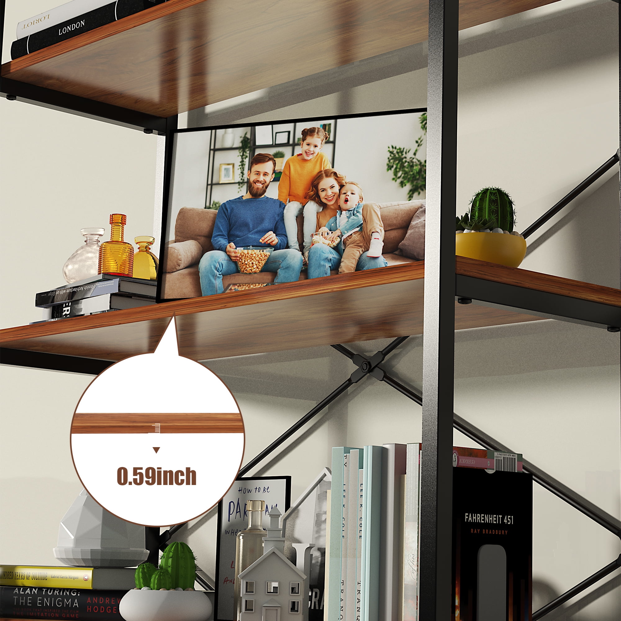 Rectangular Wooden Kitchen Storage Rack, Shelves: 5, Size/Dimensions: 9x5x1  Feet
