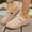 Khaki, variant on Viluyesy Women's Wedge Sandals, Soft Sole Arch Support Hollow Up Closed Toe Casual Comfortable Fashion Slides Slippers Black
