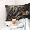 thumbnail image 4 of Fotbe Noble Style Bald Eagle Funda de Almohada Decorativa Estilo Occidental, Lujo en Algodón, Fundas para Almohadas King, Cojín Estampado para Decoración del Hogar-20"x30", 4 of 6