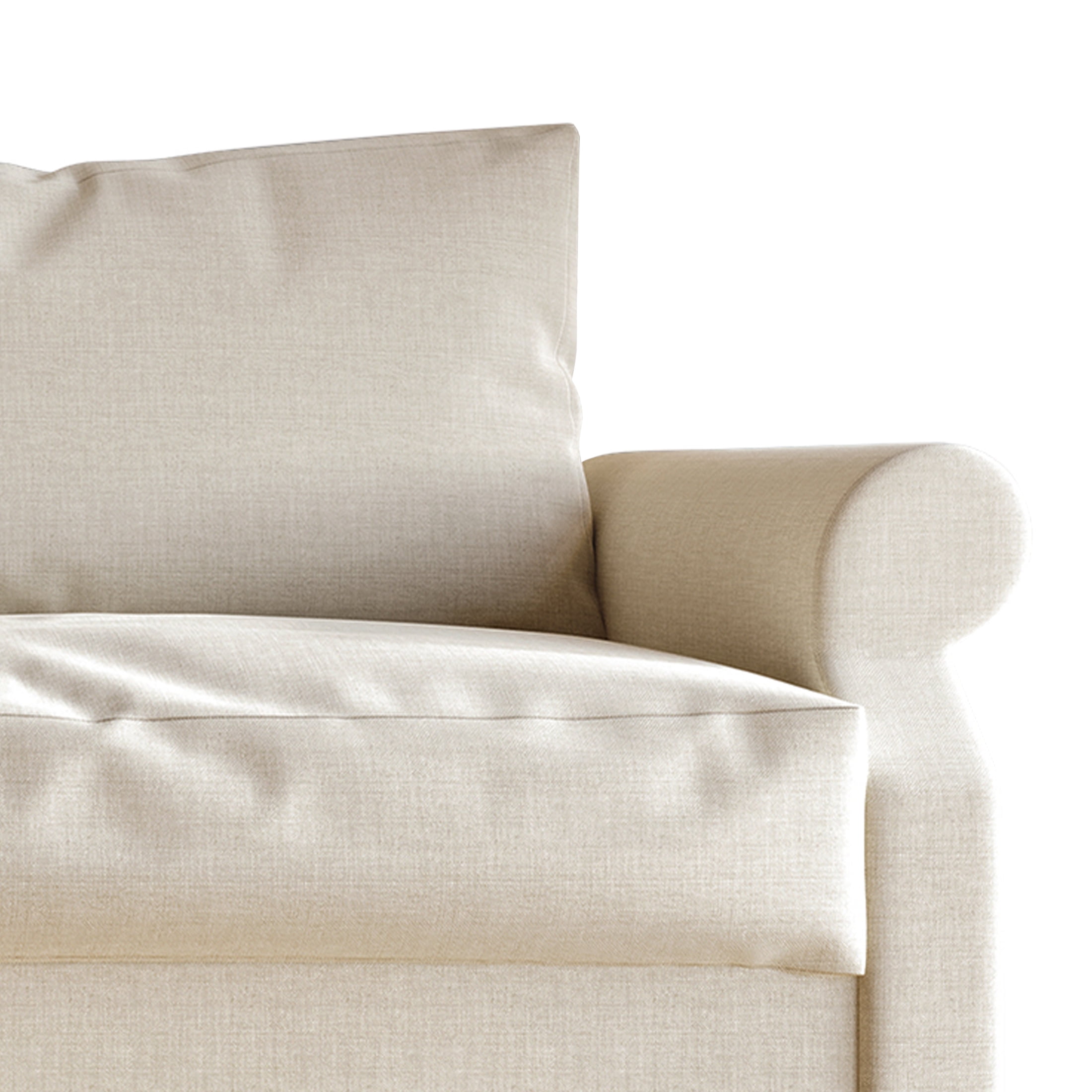 Castle Place Linen Upholstered Loveseats, Beige